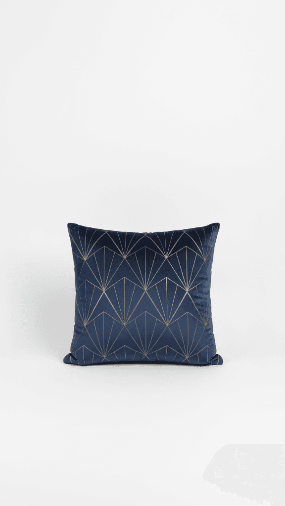 Navy Geometric Cushion